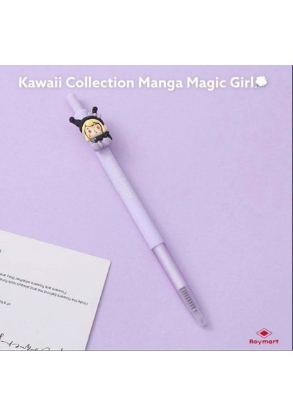 Girl Aralık 2023 Kırtasiye Hediyelik Gift Sihirli Kız Tıklama Magic Dekoratif 1 Adet Jel Kalem Mor fırsatları