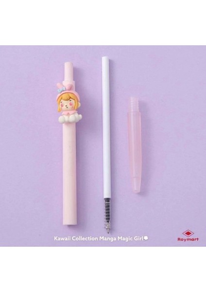 Girl Aralık 2023 Kırtasiye Hediyelik Gift Sihirli Kız Tıklama Magic Dekoratif 1 Adet Jel Kalem Mor indirimleri