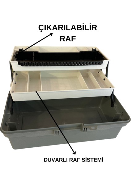15 Inc Raflı Balıkçı ve Işçi Alet Çantası