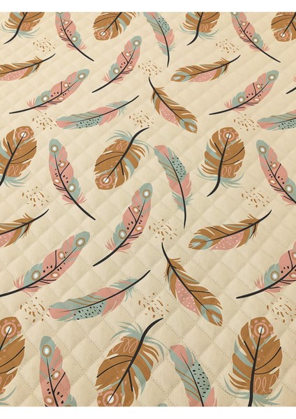 Modern Desenli Baskılı Çift Kişilik Pike Takımı 200X230 cm Renkli