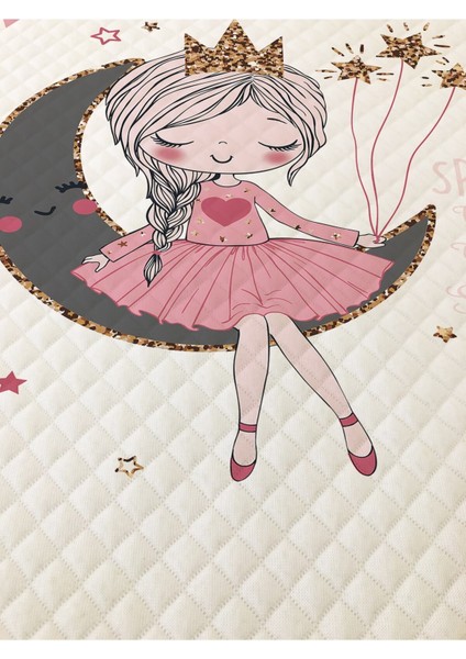 Aykız Desenli Bebek ve Çocuk Baskılı Tek Kişilik Pike Takımı 160X230 Beyaz fiyatları