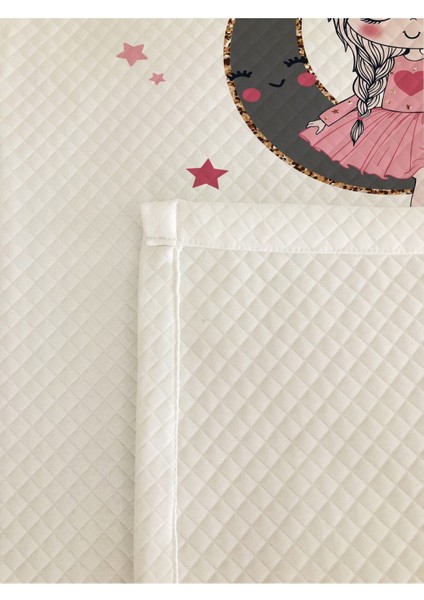 Aykız Desenli Bebek ve Çocuk Baskılı Tek Kişilik Pike Takımı 160X230 Beyaz modelleri