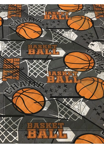 Basketbol Desenli Bebek ve Çocuk Baskılı Tek Kişilik Pike Takımı 160X230 Gri fiyatları