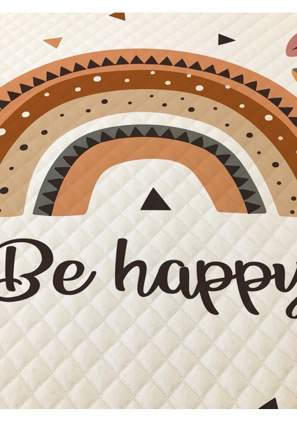 Gökkuşağı Desenli Tek Kişilik Pike Takımı 160X230 Beyaz fiyatları