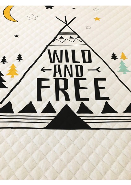 Çadır Desenli Bebek ve Çocuk Baskılı Tek Kişilik Pike Takımı 160X230 Beyaz fiyatları