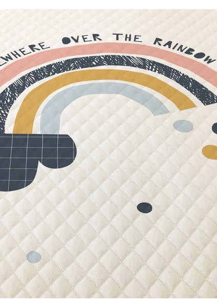 Gökkuşağı Desenli, Baskılı Tek Kişilik ve Çocuk Pike Takımı fiyatları