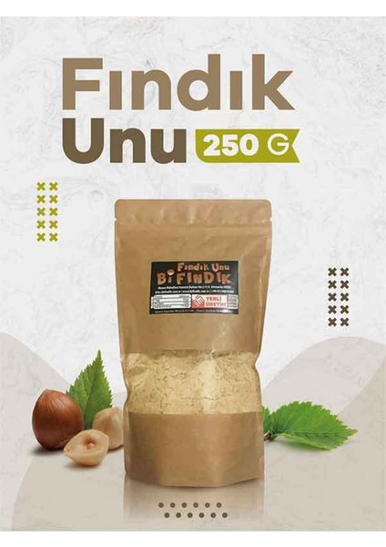 Bi Fındık Fındık Unu 250gr   Saf Doğal Katkısız glutensiz Öğütülmüş Doypack gerçek Fındık Unu Tozu