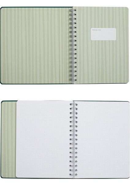 Victoria's Journals Canvas Gizli Spiralli Yaldızlı Sert Kapak Noktalı Defter 16 x 22,5 cm Yeşil