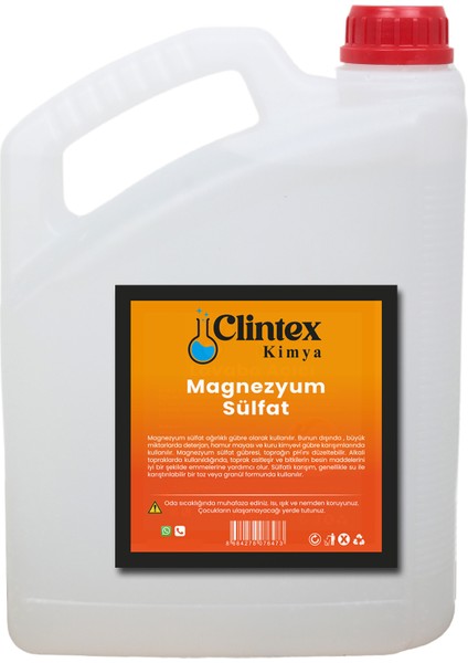 Clintex Kimya Magnezyum Sülfat Gübresi 3 kg