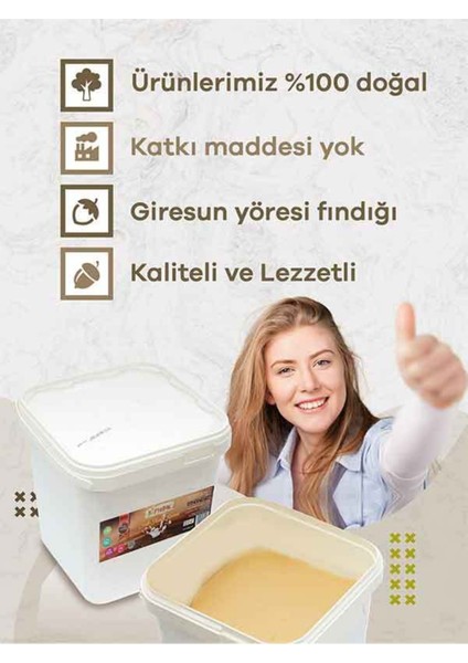 Doğal Bol Sütlü Fındık Kreması Katkısız Atıştırmalık Kahvaltılık Sürülebilir 5kg