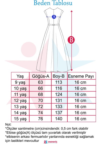 Fiyonklu Kız Çocuk Uzun Abiye ELBISE_MNVS0771