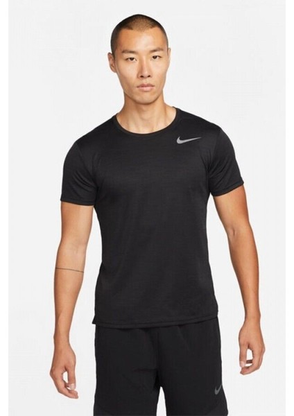 Dri Fit Superset Top Mens Training Tee Erkek Koşu Antrenman Tişörtü Siyah