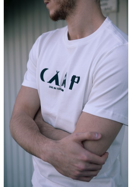 Beyaz Camp Baskılı T-Shirt fırsatları