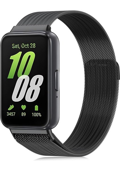 Samsung Galaxy Fit 3 Kordon Metal Mıkntıslı Örgü Tasarım Magnetik Kayış Milano Milanes Loop