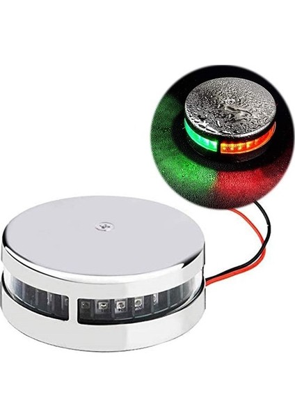 Burun Iskele Sancak Feneri Krom 12V LED