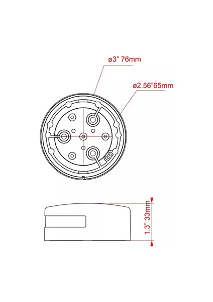 Burun Iskele Sancak Feneri Krom 12V LED