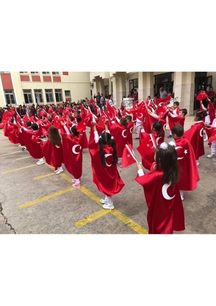 23 Nisan, 29 EKIM,10KASIM,30 Agustos, Kız Erkek Çocuk Ilkokul Ay Yıldız Pelerin 1 Adet