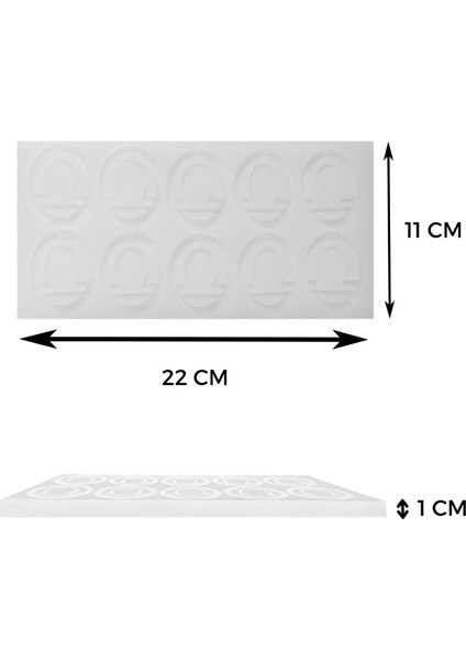 Epoksi Terazi Burç Sembolü Silikon Kalıbı