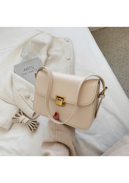 Mizaç Kadın Çantası Kadın 2024 Yeni Moda Moda Basit Crossbody Çanta Retro Batı Tarzı Tek Omuz Küçük Kare Çanta (Yurt Dışından)