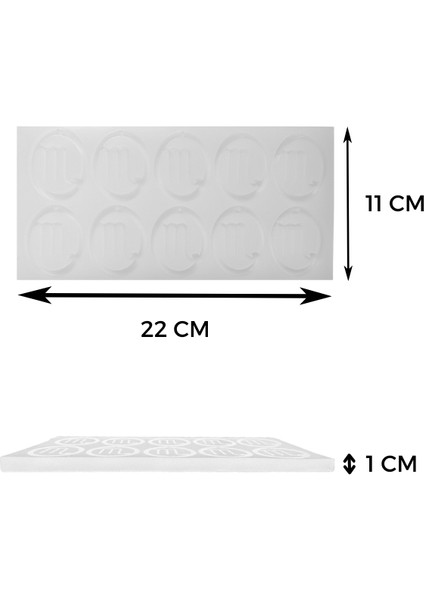Epoksi Akrep Burç Sembolü Silikon Kalıbı