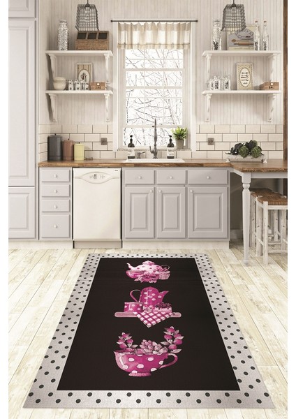 Dijital Baskılı Kaymaz Taban Yıkanabilir Renkli Modern Mutfak Halısı, N-Mutfak-01-Pembe, fiyatları