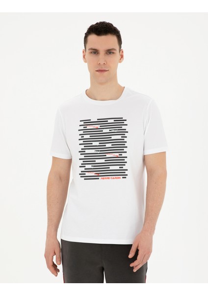 Erkek Beyaz Regular Fit Tişört 50280950-VR013
