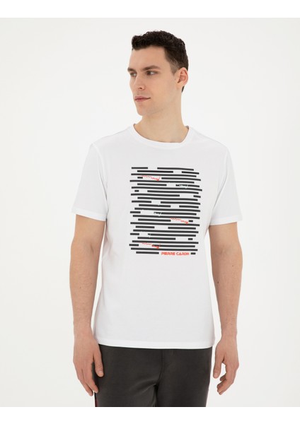 Erkek Beyaz Regular Fit Tişört 50280950-VR013