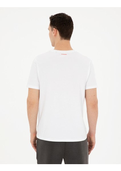 Erkek Beyaz Regular Fit Tişört 50280950-VR013