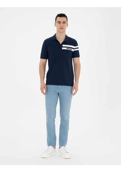 Pierre Cardin Erkek Açık Mavi Slim Fit Jean Pantolon 50285095-VR003