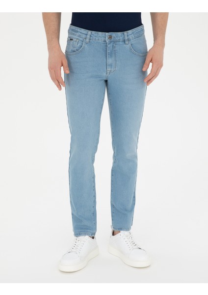 Pierre Cardin Erkek Açık Mavi Slim Fit Jean Pantolon 50285095-VR003