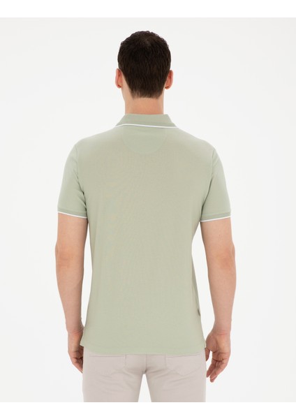 Erkek Yeşil Slim Fit Tişört 50284314-VR016 indirimleri