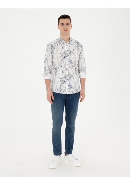 Erkek Açık Mavi Regular Fit Uzun Kollu Gömlek 50284239-VR095