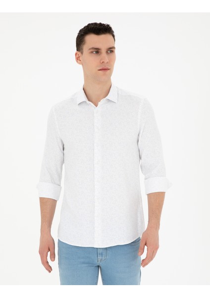 Erkek Limon Slim Fit Uzun Kollu Gömlek 50283501-VR035