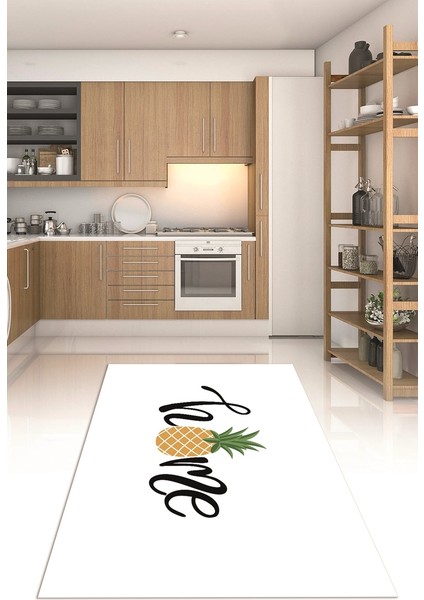 Dijital Baskılı Kaymaz Taban Yıkanabilir Home Yazılı Mutfak Halısı, N-Mutfak-31-Beyaz, fiyatları