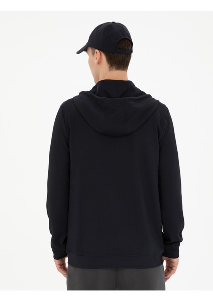 Erkek Lacivert Regular Fit Örme Hırka 50285212-VR033