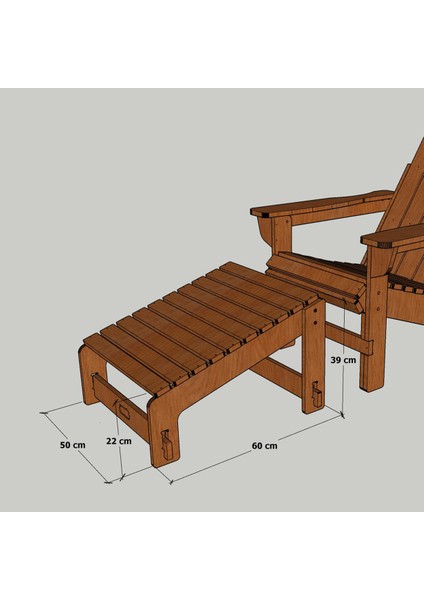 Adirondack Ayak Uzatma Standı