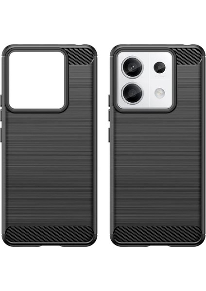 Poco X6 /xiaomi Redmi Note 13 Pro 5g Brushed Carbon Fiber Silikon Kılıf - Siyah AL3332