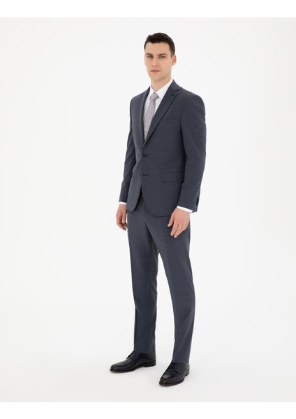 Pierre Cardin Erkek Koyu Mavi Slim Fit Takım Elbise 50272564-VR032