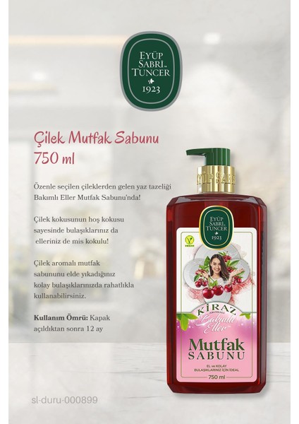 3 Adet Çilek Mutfak Sabunu 750 ml ve Doğal Pamuk Rosıe