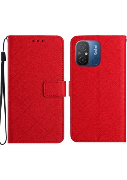 Xiaomi Redmi 12C Manyetik Kapak Elmas Kabartmalı Kart Yuvası Için Flip Case (Yurt Dışından)