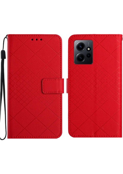 Xiaomi Redmi Not 12 Için Flip Case El Kayışı Kart Yuvası Standı ile 4g Pu (Yurt Dışından)