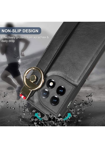 Oneplus 11R 5g Uyumluluk Premium Pu Deri Bilek Kayışı Için Kılıf (Yurt Dışından)