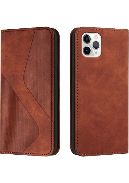IPhone 11 Için Kılıf Pro Manyetik Cüzdan Kickstand Pu Deri Folio Kapak (Yurt Dışından)