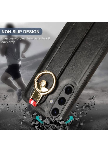 Samsung Galaxy S24 Artı Bilek Kayışı Premium Pu Deri Kılıf (Yurt Dışından)