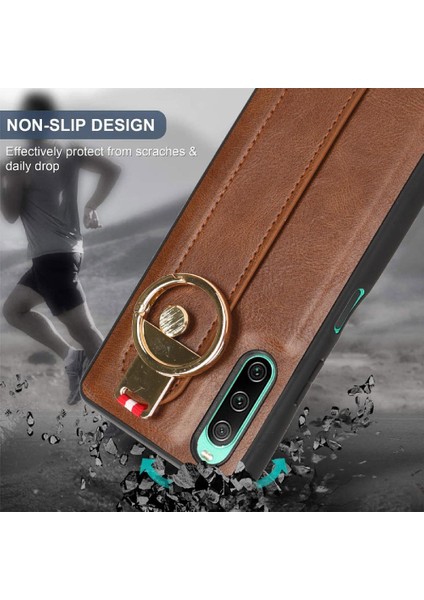 Sony Xperia 10 Iv Kolaylık Bilek Kayışı Premium Pu Deri Için Kılıf (Yurt Dışından) modelleri