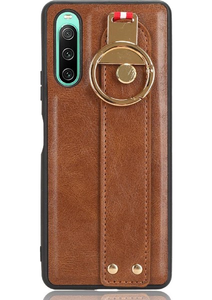 Sony Xperia 10 Iv Kolaylık Bilek Kayışı Premium Pu Deri Için Kılıf (Yurt Dışından) fırsatları