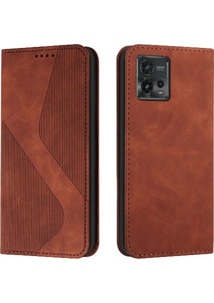 Motorola Moto G72 Pu Deri Cüzdan Kickstand Kart Yuvaları Tutucu (Yurt Dışından)