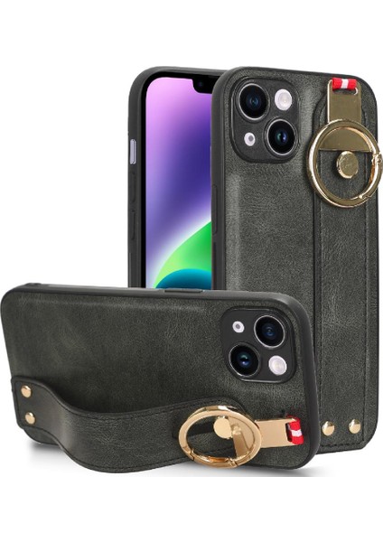 IPhone 13 Için Kılıf Kolaylık Uyumluluk Premium Pu Deri Bilek Kayışı (Yurt Dışından)