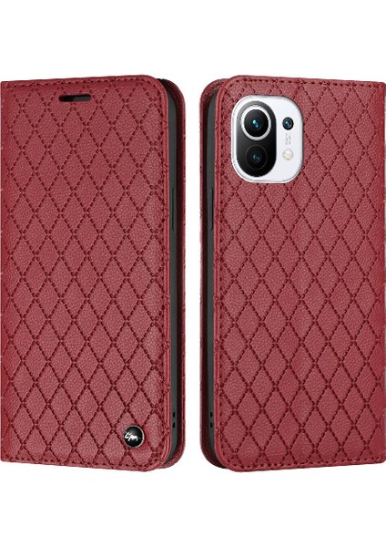 Xiaomi 11 Lite Kart Yuvaları Için Kılıf Tutucu Flip Iş Manyetik Kabuk (Yurt Dışından)
