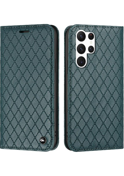 Samsung Galaxy S24 Ultra Cüzdan Kart Yuvaları Tutucu Manyetik Kabuk (Yurt Dışından)